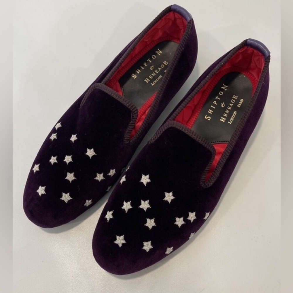 Men’s Midnight Velvet Star Embroidered Loafers